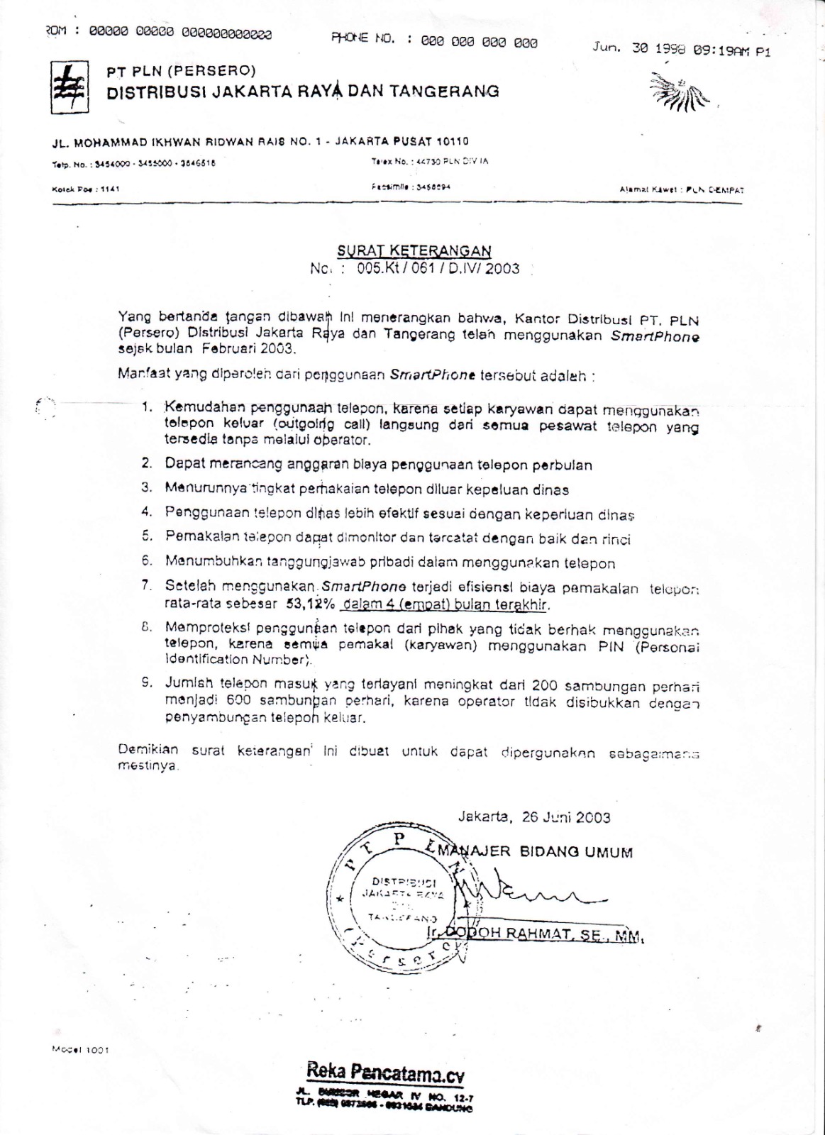 Surat Referensi PLN